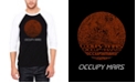 LA Pop Art Men's Occupy Mars Raglan Baseball Word Art T-shirt